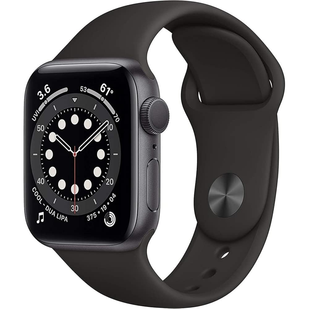 Apple Watch Series 6 (Gps + Cellular, 44Mm) - Space Gray Aluminum Case With Black Sport Band (Renewed)