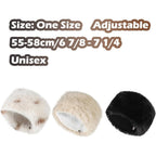 SIQITECHNO Unisex Faux Fur Cossack Ushanka Style Hat Furry Russian Trapper Hat Winter Fuzzy Outdoor Hunting Cap