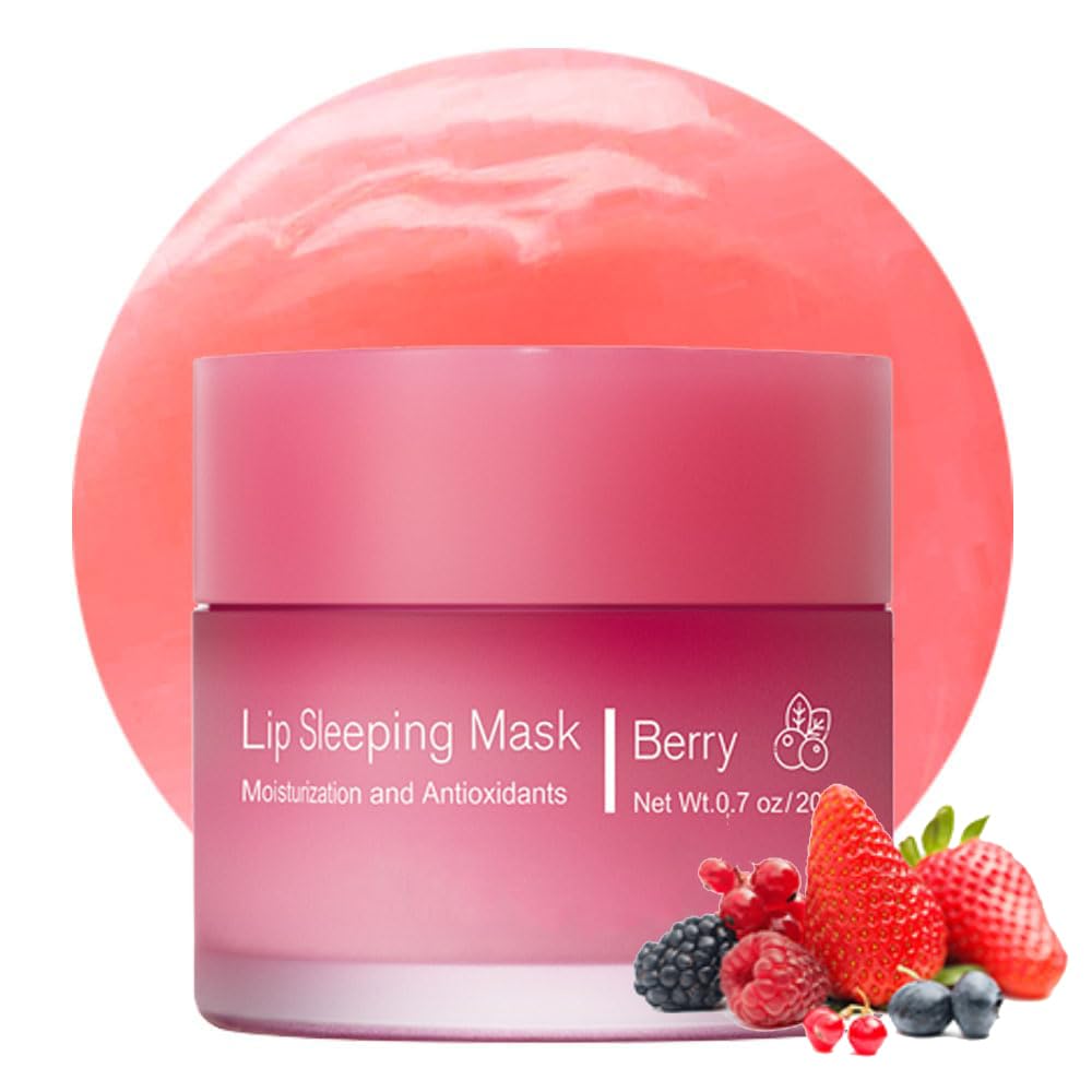 Sleeping Lip Mask, Nourish & Hydrate Lip Mask With Vitamin C, Antioxidants, Lip Balm, Lip Skin Care, Improve Lip Color, Reduce Lip Lines