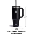 Hydro Flask Travel Tumbler With Handle, Lid And Straw - Insulated Stainless Steel In 40 Oz Trillium