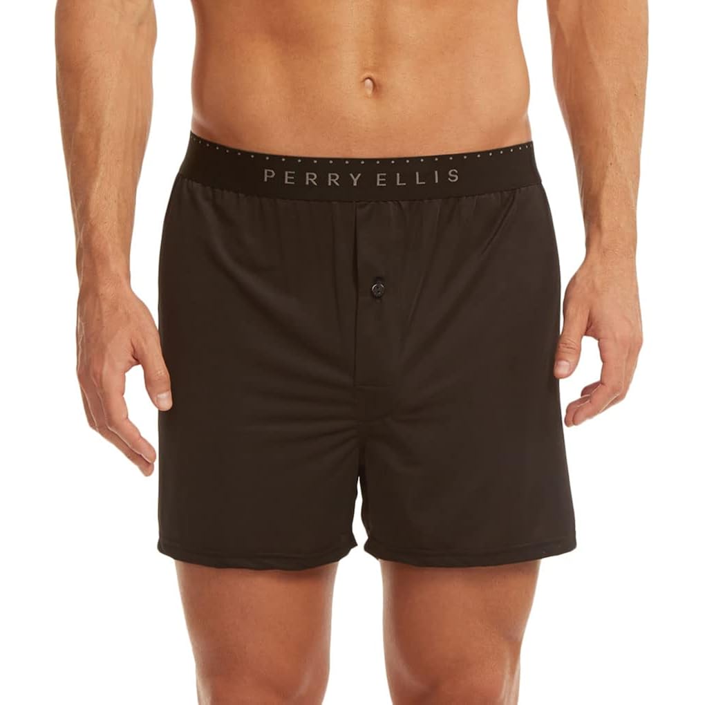 Perry Ellis Men'S Luxe Solid Boxer Shorts