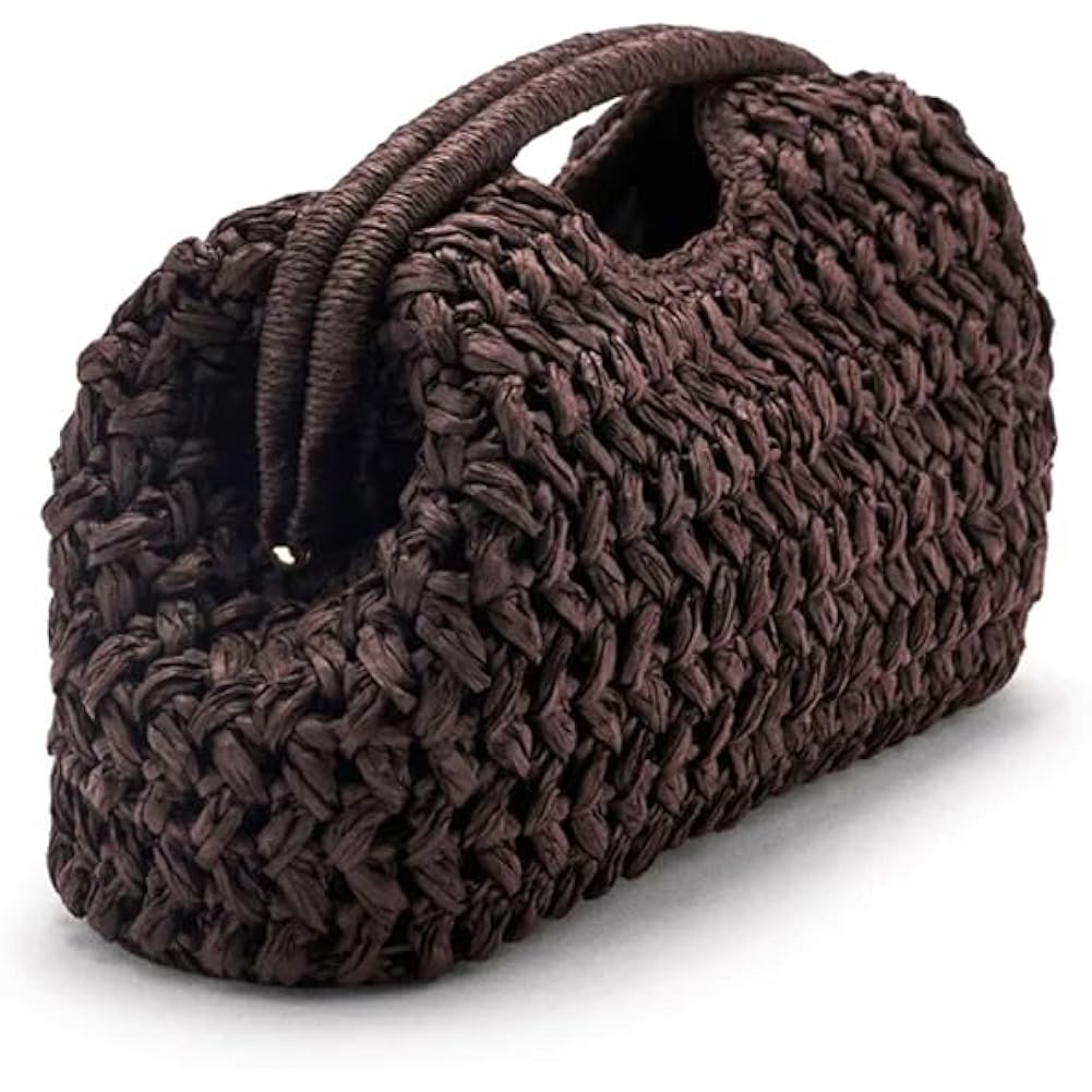 Large Straw Clutch Bag for Women Summer Satchel Purse Fashion Woven Top Hanlde Handbags for Beach Vacation