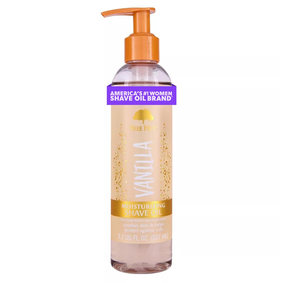 Tree Hut Vanilla Moisturizing Shave Oil, Hydrating Gel-to-Oil Formula for a Close, Smooth Shave, Made with Shea Butter, For All Skin Types, 7.7 fl oz