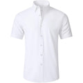 Samerm Mens Dress Shirt Wrinkle Free Moisture Wicking 4-Way High Stretch Super Soft Casual Button Down Shirts