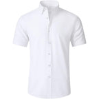 Samerm Mens Dress Shirt Wrinkle Free Moisture Wicking 4-Way High Stretch Super Soft Casual Button Down Shirts