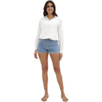 Womens Long Sleeve Button Down Shirts Cotton Linen Dress Shirts Casual Summer Tops Work Blouses 2026