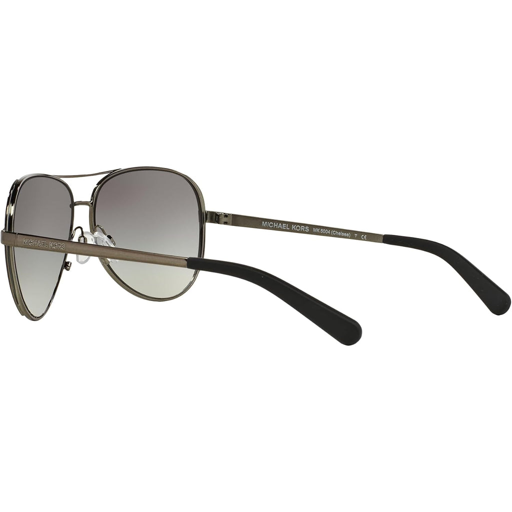 Michael Kors womens Mk5004 Chelsea Aviator Sunglasses Gunmetal/Black/Grey Gradient