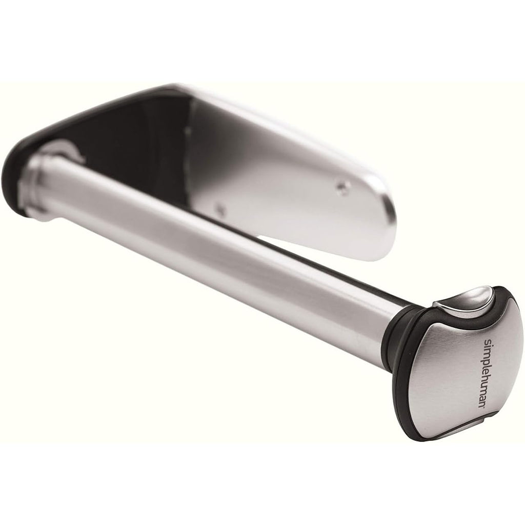 Simplehuman Wall Mount Paper Towel Holder, Under-Cabinet Or Wall Mounted Rack, Horizontal Or Vertical Install, One-Handed Tear With Tension Spring, Quick-Release Knob, Brushed Stainless Steel