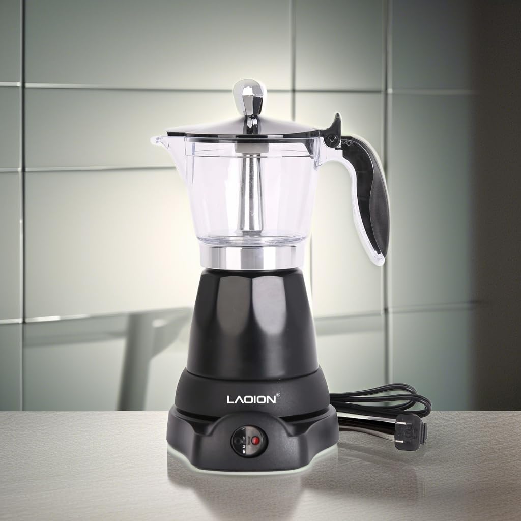 Cuban Coffee Maker, 6 Or 3Cup Electric Espresso Coffee Maker, Portable Cafeteras Electricas Modernas, Electric Moka Pot With Detachable Base & Overheat Protection, Coffee Gift For Home Travel
