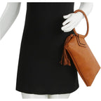 Womens Clutch Purse Wristlet Wallet Evening W/Hand Strap Casual Formal Vegan Leather - Metro Muse