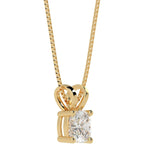 Houston Diamond District 0.5 to 8 Carat 4 Prong Set Lab Grown Diamond Solitaire Stud Pendant Necklace Jewelry for Women (E-F, VS1-VS2)