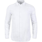 Jekaoyi Mens Summer Casual Long Sleeve Cotton Linen Shirts Button Up Solid Plain Roll-Up Sleeve Beach Shirts