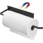 Paper Towel Holder, Magnetic Paper Towel Holder for Fridge, Toilet Paper Roll Holder Magnet Towel Rack Wall Mount Fridge Organizer for Paper Towels Rolls Bathroom Pantry RV Kitchen Storage