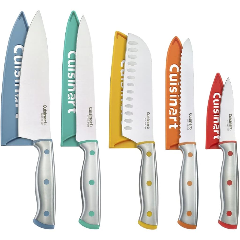 Cuisinart C77Cr-10P 10Pc Stainless Steel Colorcore™ Color Rivet Set With Blade Guards