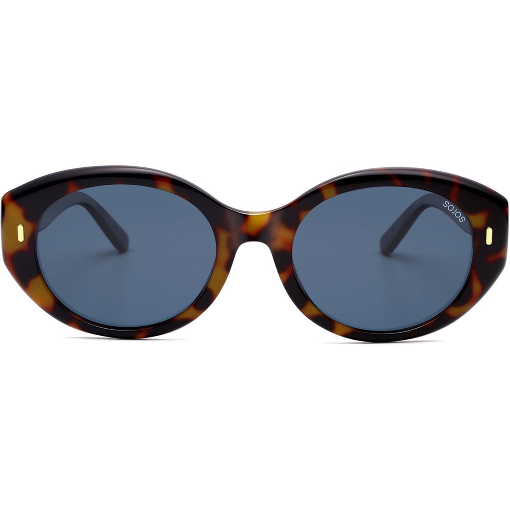 SOJOS Trendy Oval Polarized Sunglasses for Women Classic Round Retro UV Protection Shade SJ2675