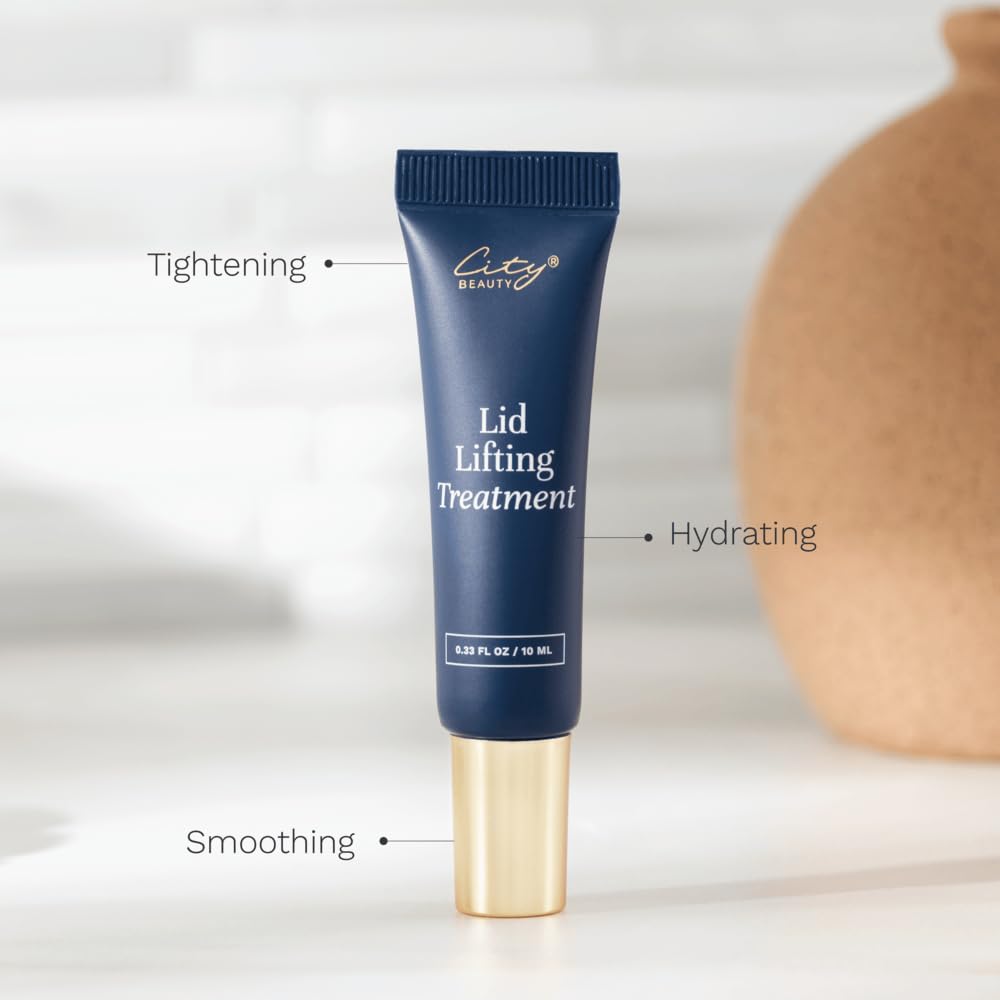 City Beauty Lid Lifting Formula – Eye Cream For Aging Eyelids – Instant Appearance Lift & Firming Support – Diamond Powder & Hawthorn Extract Blend