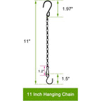 Chain For Hanging Plants,11 Inch Black Hanging Chain, Small Hanging Basket Chain Kits With Hooks For Bird Feeder Hanging Basket Extender Porch Wind Chime (Black, 11 Inch-6Pcs)