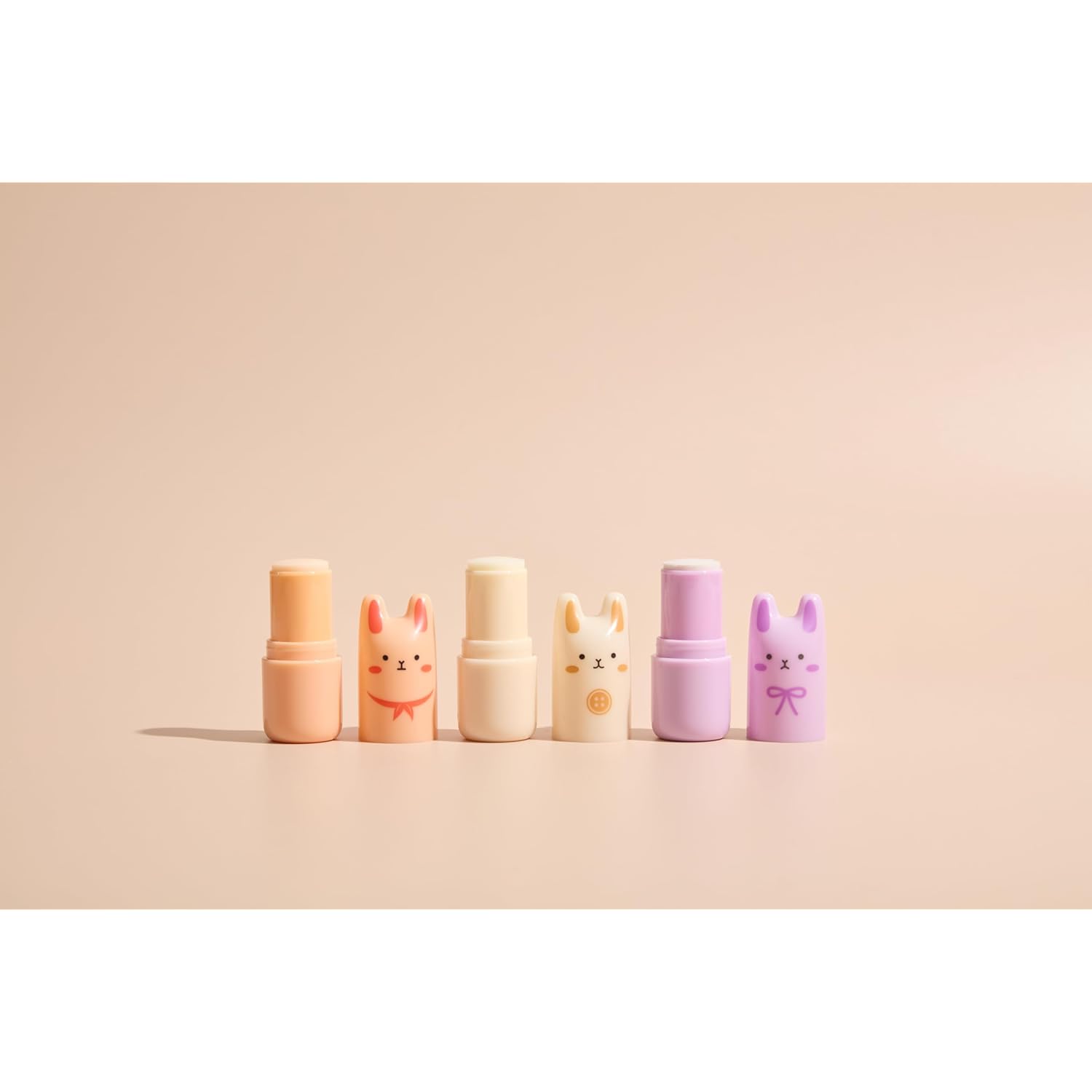 TONYMOLY Pocket Bunny Perfume Bar Stick Set for Women - Long-Lasting Solid Fragrance Balm - Travel Size 3-Pack, Cute K-Beauty Gift, Easter Basket Stuffer