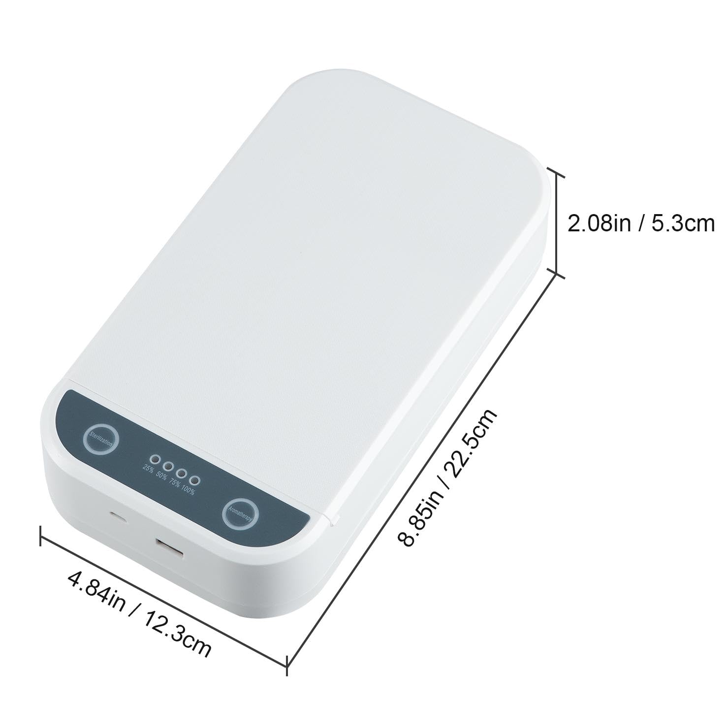 Nail Tool Sterilizer Box Portable with Blue Light,USB Sterilizer Cleaning Box for Nail Salon, Tweezers, Jewelry, Phone, Manicure Tools