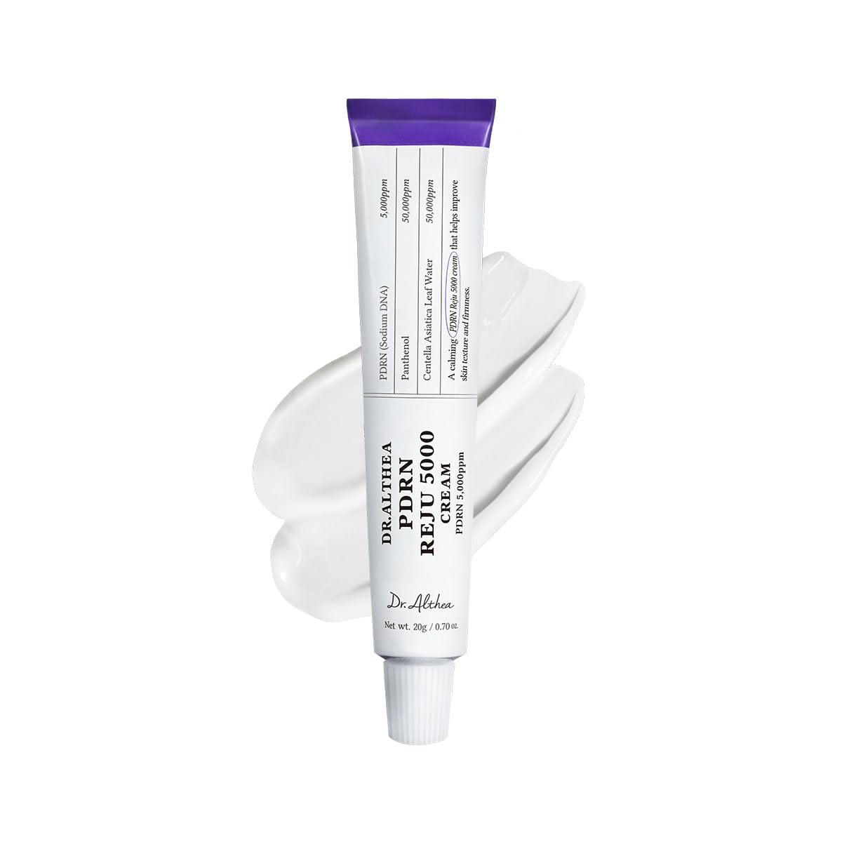 Dr.Althea Pdrn Reju 5000 Cream | Biome Pdrn Cream For Skin Relief & Hydration | Daily Face Moisturizer With Panthenol & Centella Asiatica | Korean Vegan Skin Care For All Skin Types, 0.7 Fl Oz