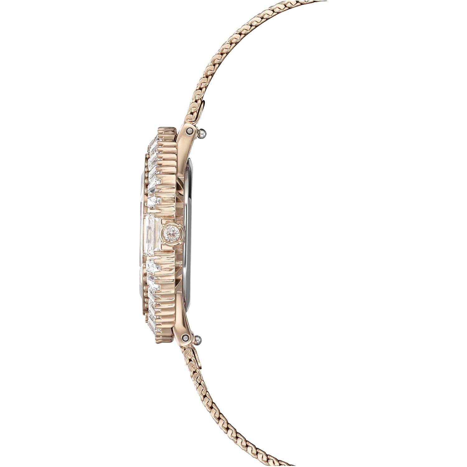 Swarovski Matrix Octagon Watch, Swiss Made, Clear Crystals, Gold-Tone, Stainless Steel Finishes