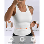 CHICME Womens Seamless Shapewear Camisole Tummy Control Tank Top for Women Slimming Body Shaper Vest