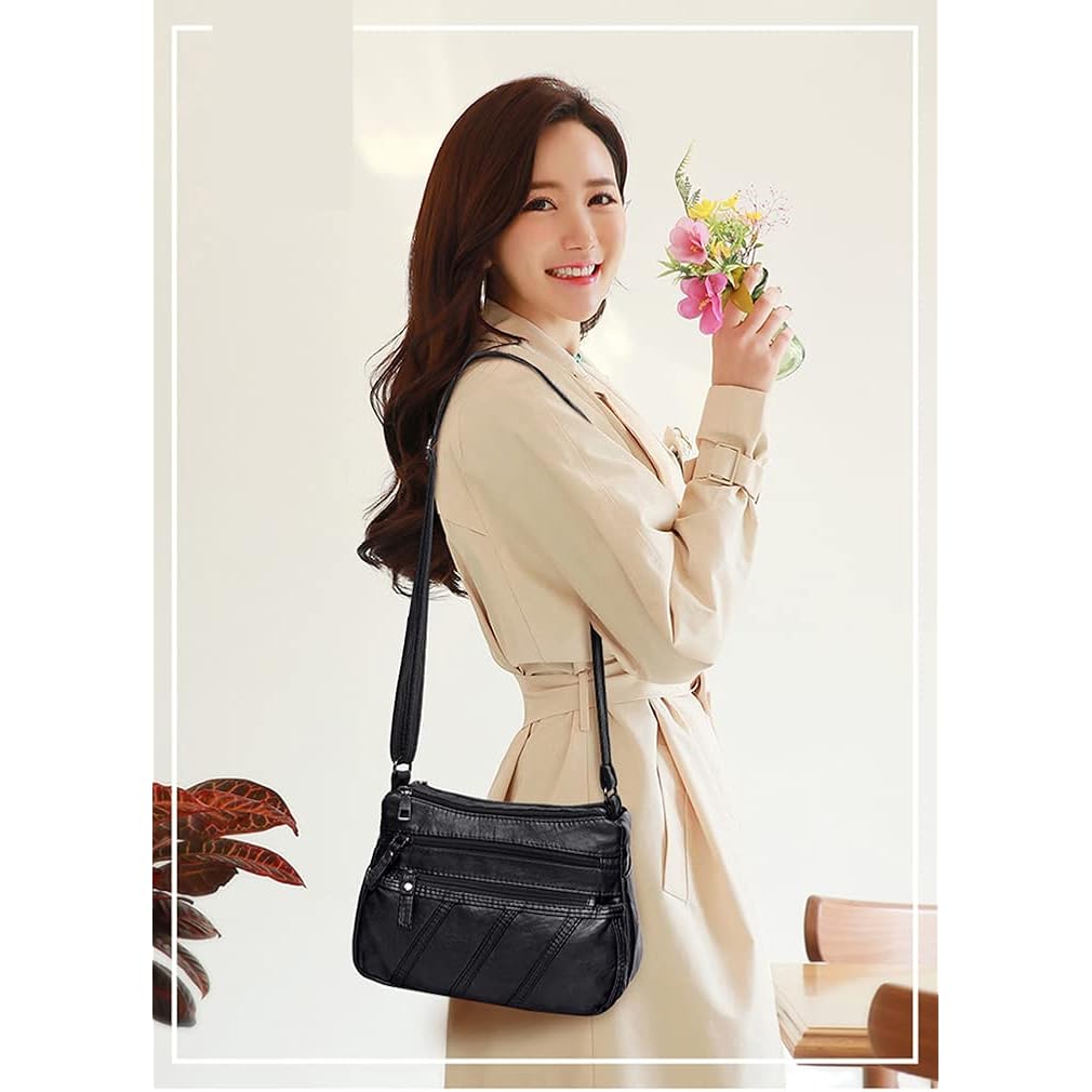 Crossbody Bags For Women Waterproof Shoulder Bag Messenger Bag Casual Pu Leather Ladies Purse Handbag Cross Body Hand Bag
