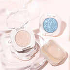 Champagne Shimmer Single Eyeshadow, Lightweight Blendable Mini Eye Shadow For Older Women, Monochrome Eyeshadow Palette Makeup Pigmented Waterproof, Vegan & Cruelty-Free, 24