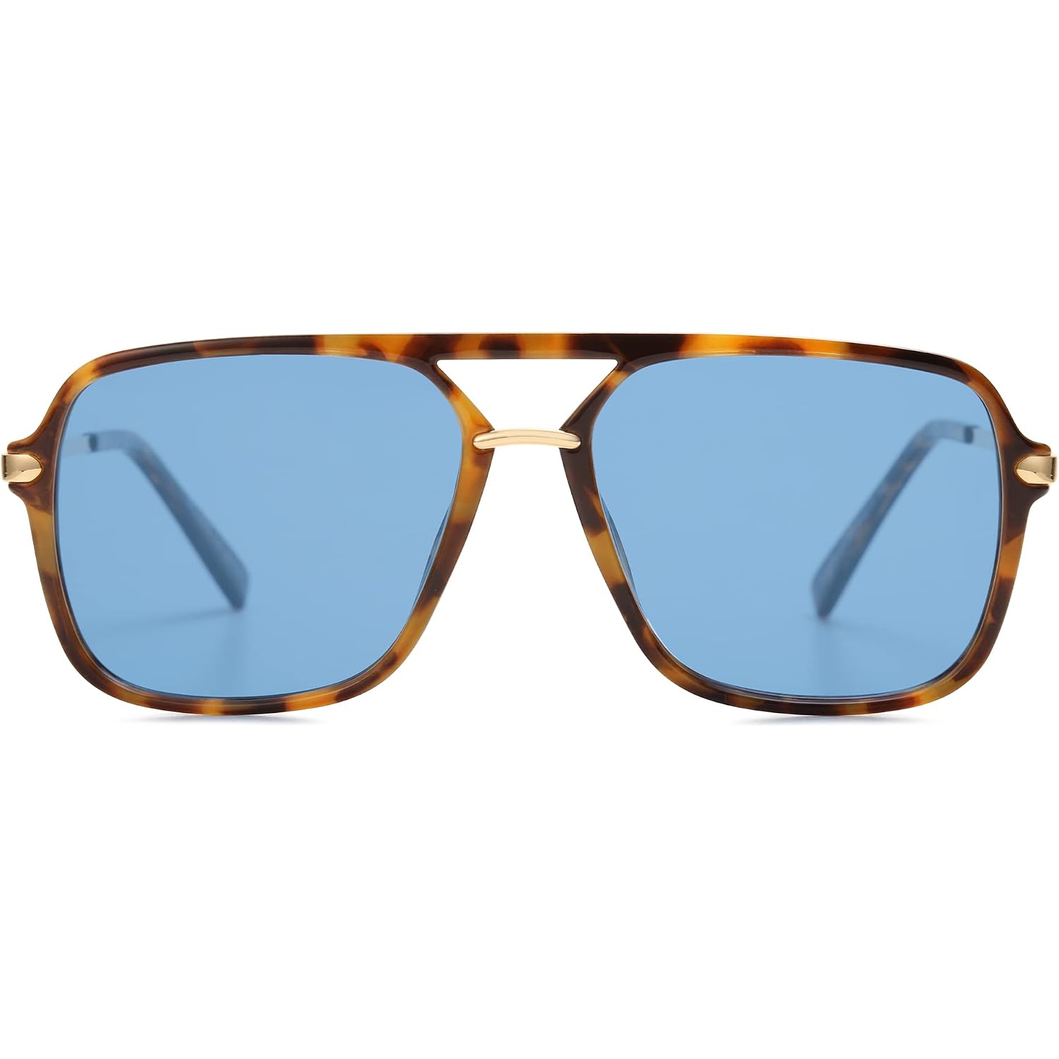 Sojos Aviator Sunglasses For Women & Men, Square, Designer, Polarized, Double Bridge Pilot,90S Retro Shades Sj2229