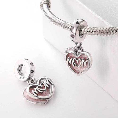 925 Sterling Silver Charms for Bracelets Necklaces Dangle Pendant With 5A Cubic Zirconias Bead Charm for Women DIY Jewelry