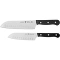Henckels Solution 2-Pc Santoku Knife Set, Razor-Sharp, German Engineered | Informed By 100+ Years Of Mastery. Dishwasher Safe, Ideal For Everyday Cooking. Comes With 5" & 7" Santoku Knife Blade