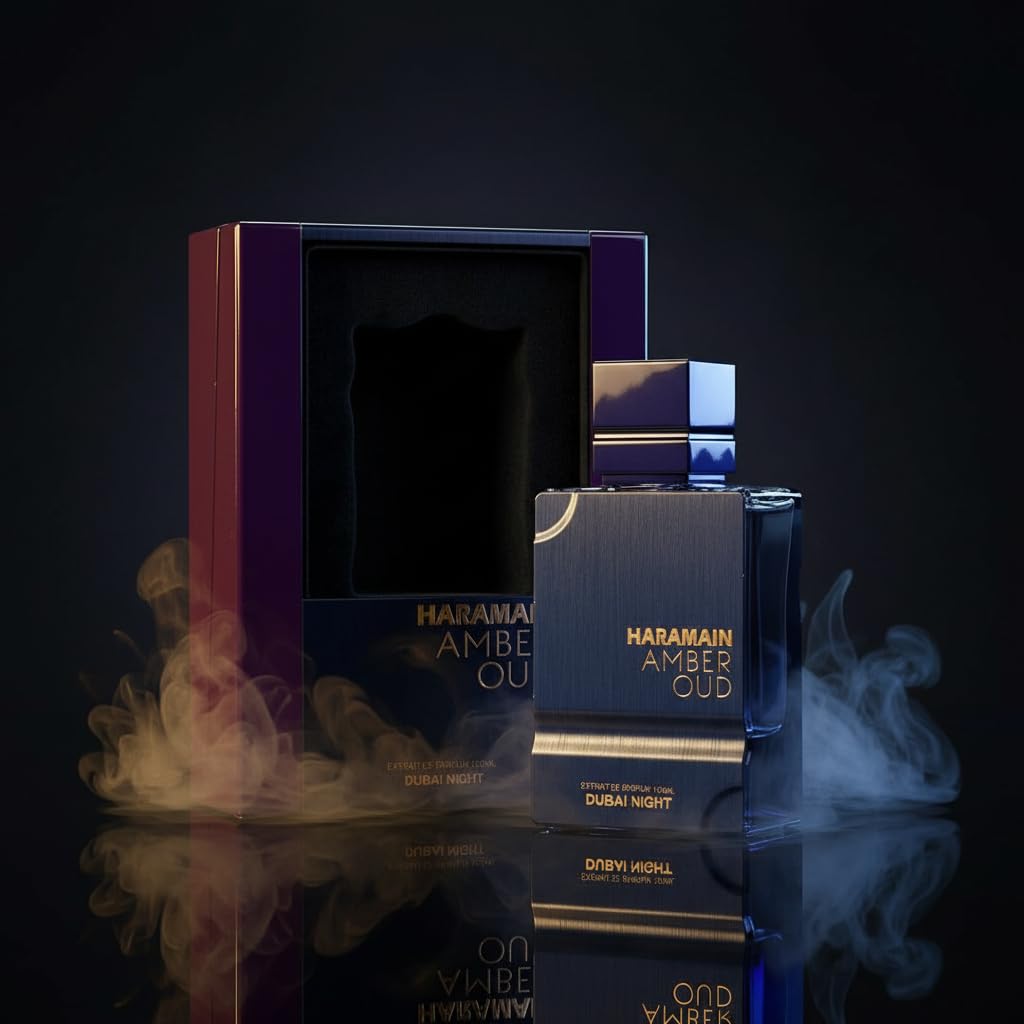 Al Haramain Amber Oud - Dubai Night - Oud Cologne for Men - Amber Perfume for Men - Long Lasting Perfume with Bergamot, Saffron Fragrances - 3.33 oz