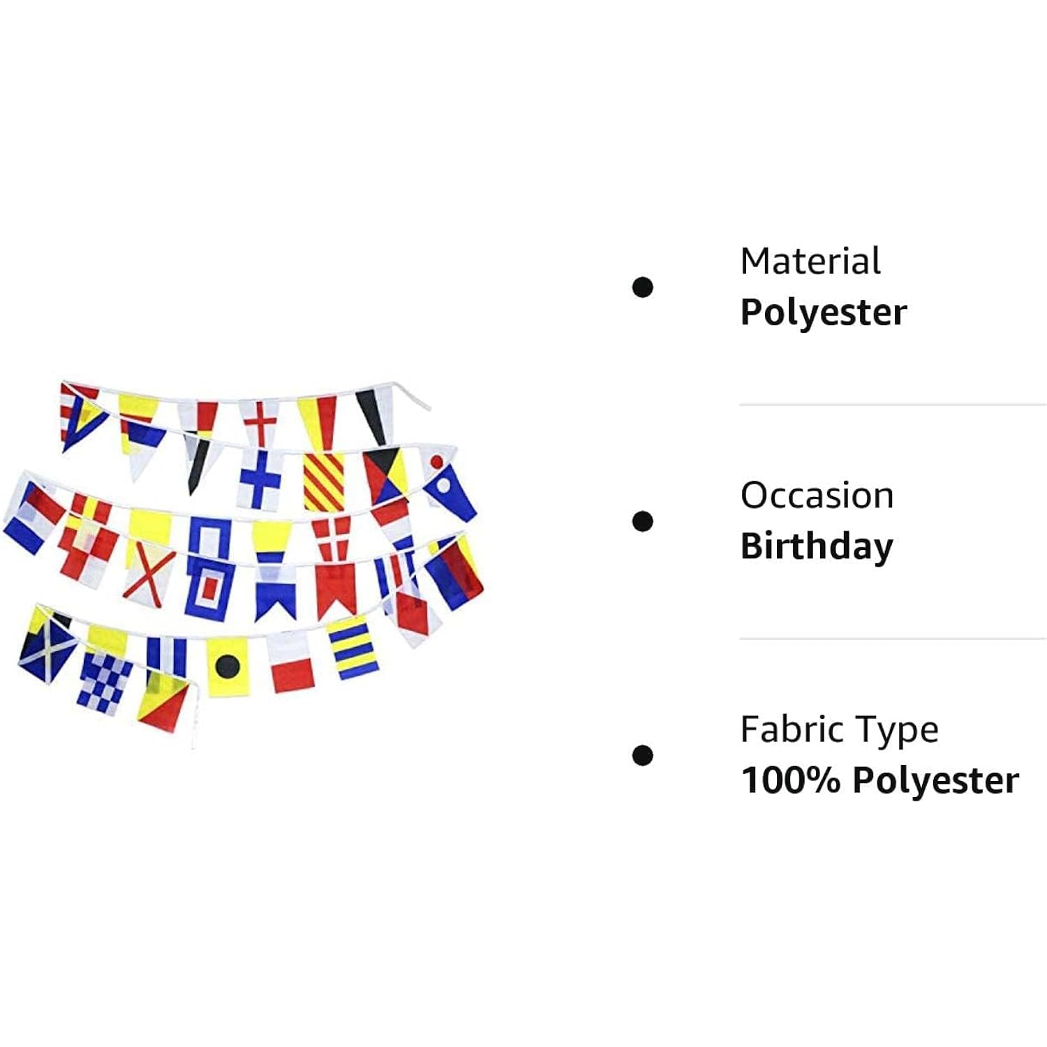 Flaglink International Marine Navy Signal Code Flag Set Of 40 Flags 8X12 Inches - Length 40 Fts - Nautical Maritime Boat Ship Vessel Nautical Theme Decoration For Patry