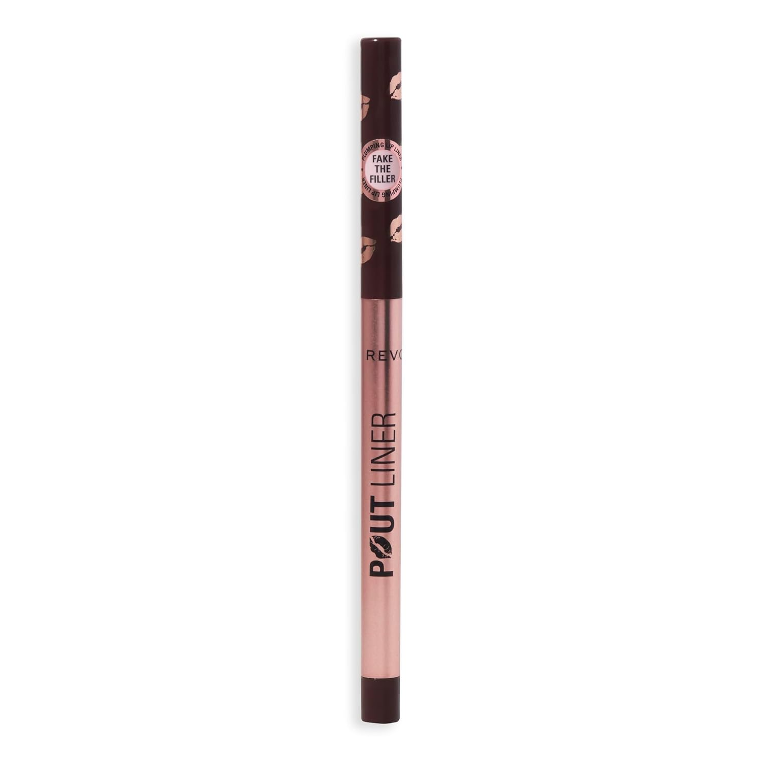Revolution Beauty London, Pout Bomb Plumping Lip Liner, Long-Lasting Lip Shaper with Hyaluronic Acid & Vitamin E, Vegan & Cruelty-Free, Espresso Cool Nude & Brown