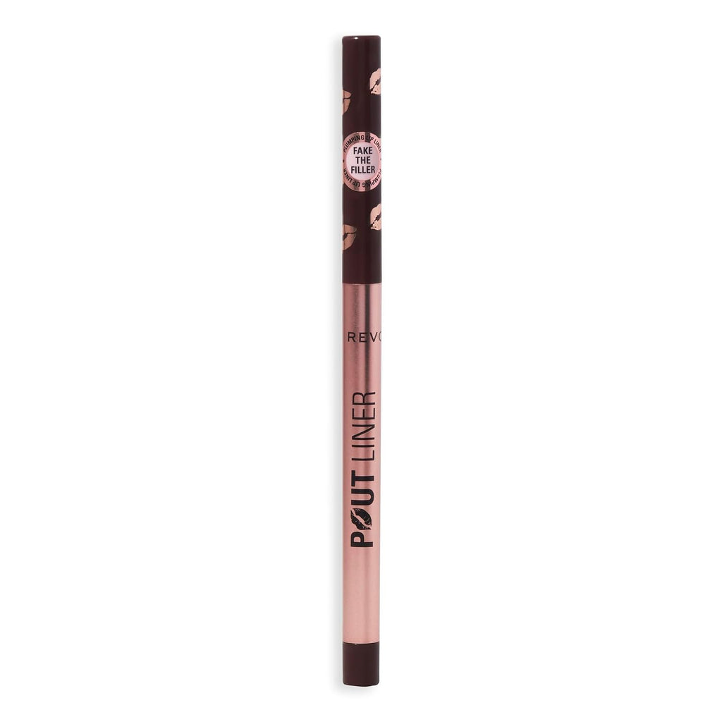 Revolution Beauty London, Pout Bomb Plumping Lip Liner, Long-Lasting Lip Shaper With Hyaluronic Acid & Vitamin E, Vegan & Cruelty-Free, Espresso Cool Nude & Brown