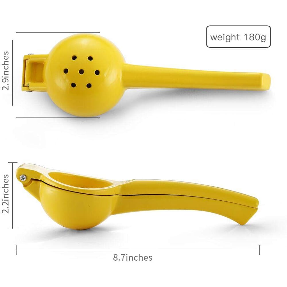 Y-Me Manual Juicer Citrus Lemon Squeezer, Fruit Juicer Lime Press Metal, Professional Hand Juicer Kitchen Tool(Yellow）