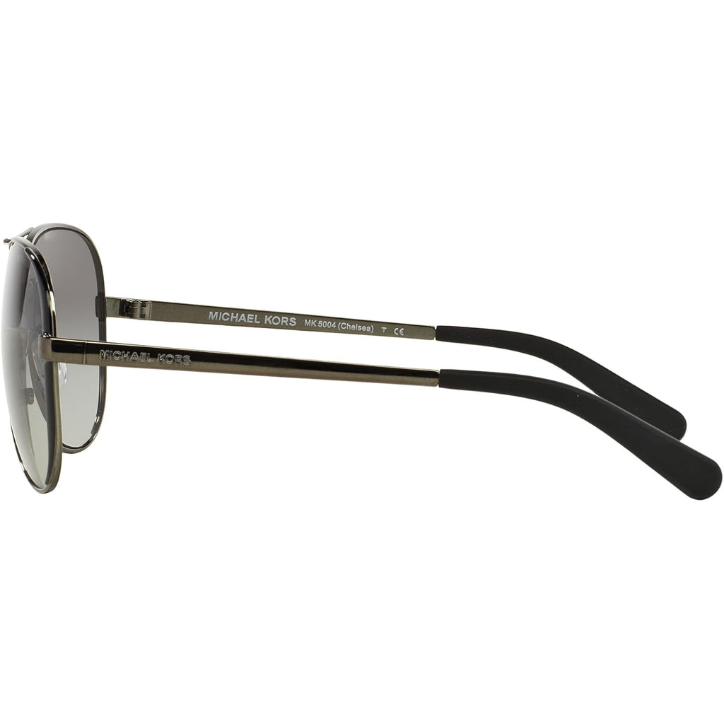 Michael Kors womens Mk5004 Chelsea Aviator Sunglasses Gunmetal/Black/Grey Gradient
