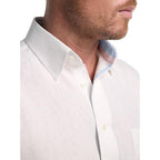 Paul Fredrick Men'S Classic Fit Non-Iron Linen Solid Dress Shirt