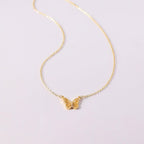14K Gold Plated Dainty Pendant Butterfly Bead Boot Bee Baseball Flower Compass Airplane Heart Hummingbird Tree Necklace Simple Jewelry Gift for Women