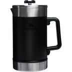 Stanley Classic Stay-Hot French Press Coffee Maker 48 Oz | 5 Minute Brew, 4 Hours Hot | Mesh Filter For Coffee Grounds | Insulated Stainless Steel French Press | Bpa-Free | Black 2.0