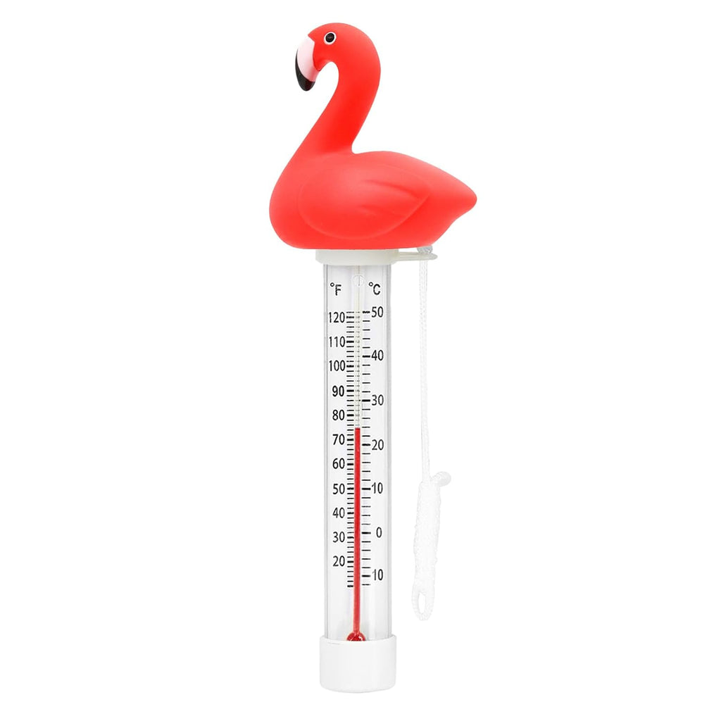 Xy-Wq 2 Pack Floating Pool Thermometer, Large Size Easy Read For Water Temperature With String For Outdoor And Indoor Swimming Pools And Spas (Flamingo & Turtle)