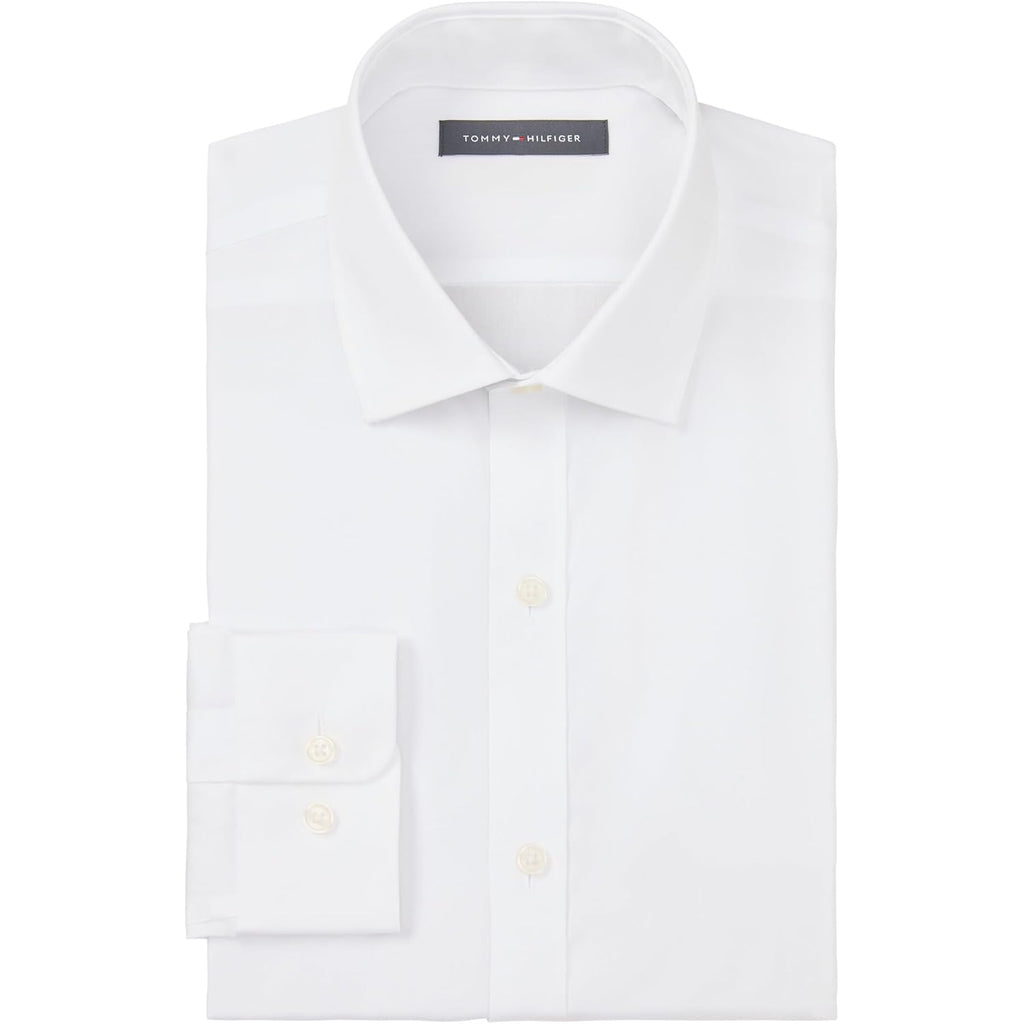 Tommy Hilfiger Men'S Slim Fit Non Iron Solid Dress Shirt