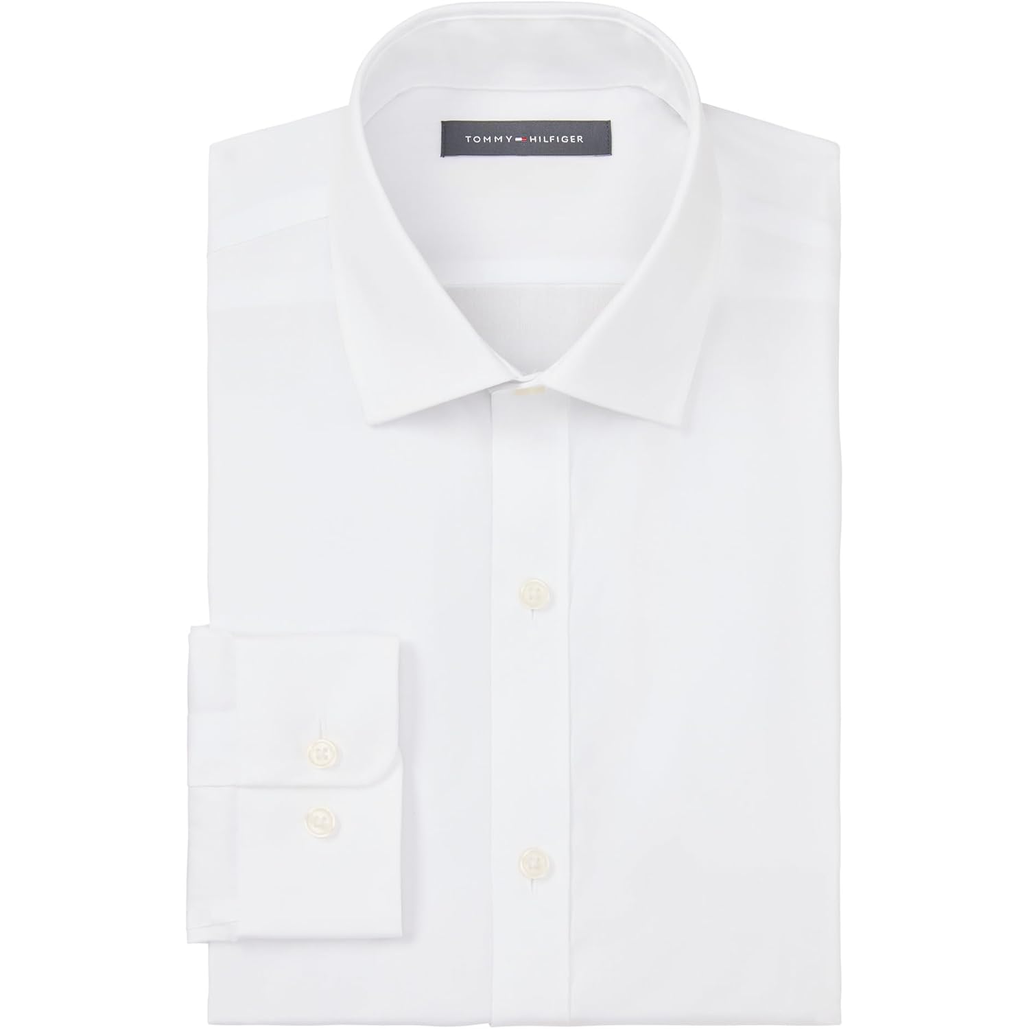 Tommy Hilfiger Men'S Slim Fit Non Iron Solid Dress Shirt