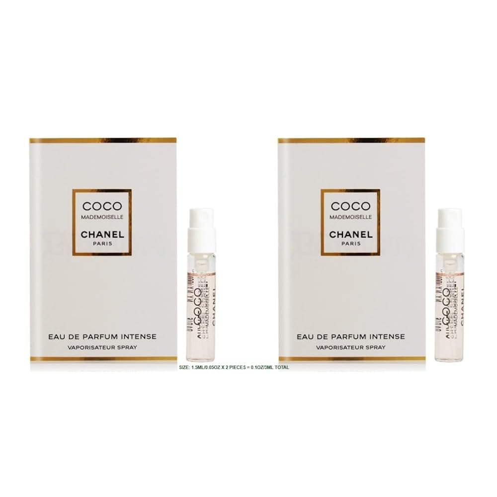 CHANEL Coco Mademoiselle Intense - Eau de Parfum, 1.5 ml Vials LOT OF 2 1 Fl Oz (Pack of 1) 1.0 Fl Oz