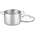 Cuisinart 17-Piece Stainless Steel Cookware Set, Chef's Classic Steel Collection with Pure Aluminum Core for Quick and Even Heat, Cool Grip Handles, Dishwasher Safe, 77-17N