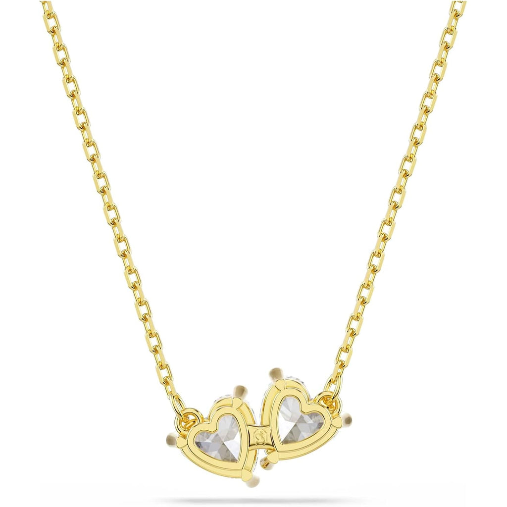 Swarovski Mesmera necklace, Heart, White, Gold-tone finish
