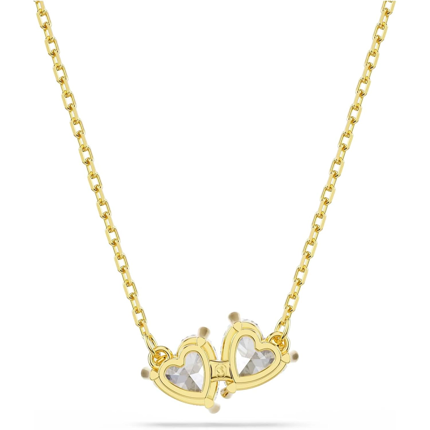 Swarovski Mesmera necklace, Heart, White, Gold-tone finish