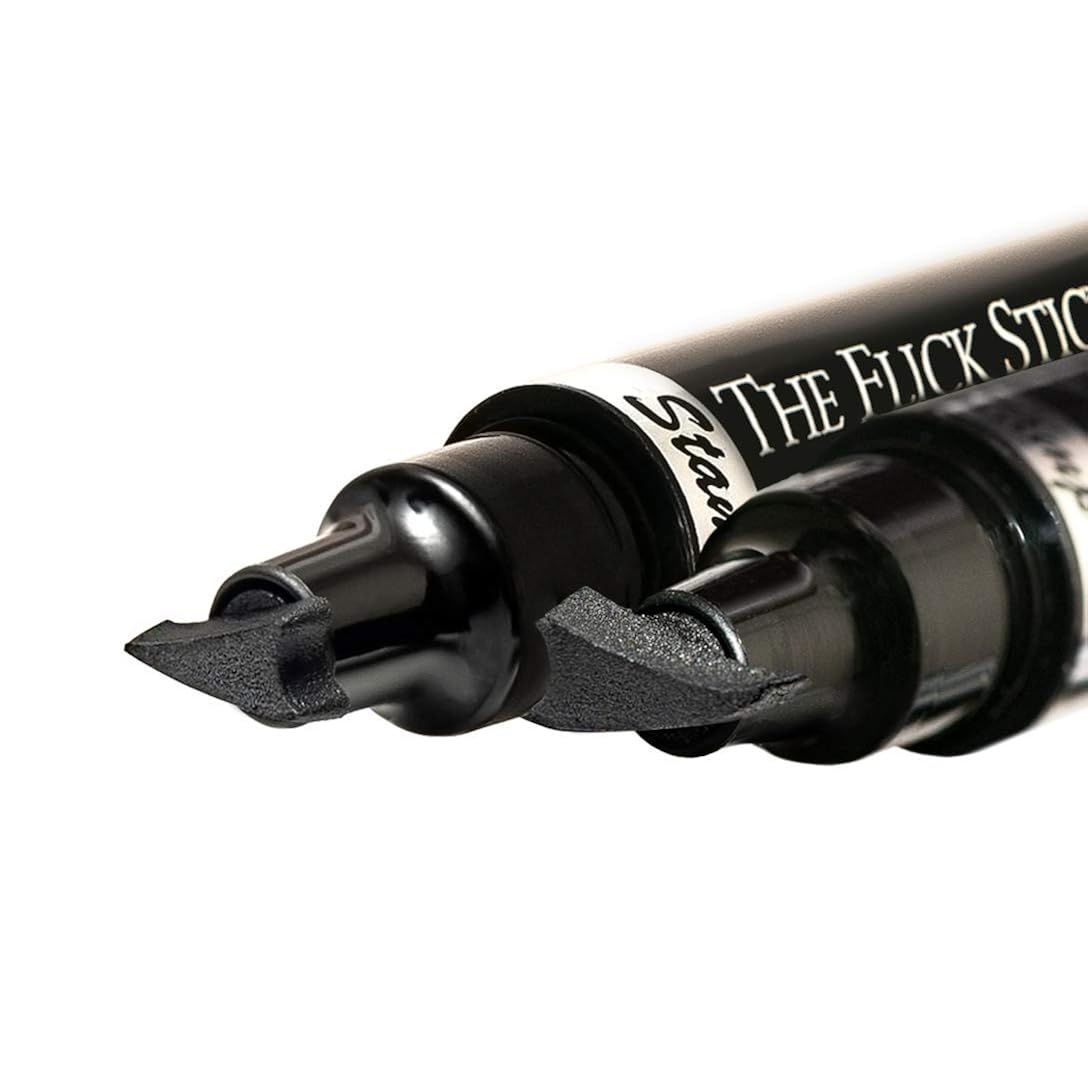 The Flick Stick Winged Eyeliner Stamp For Quick And Easy Cat Eye Makeup, Smudgeproof & Waterpoof Eye Liner Cat Eye Stencil Makeup Tool, Wingliner, Liquid Eyeliner Pens (10Mm Classic, Midnight Black)