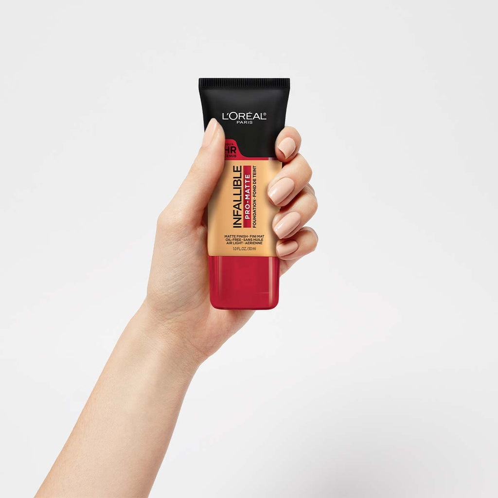 L'Oreal Paris Cosmetics Makeup Infallible Pro-Matte Liquid Longwear Foundation, Natural Buff, 1 Fl Oz.