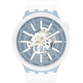 Swatch Big Bold Bioceramic Lacquered Unisex Watch Casual Plastic White Automatic Waterproof Whice